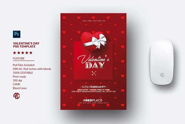 Sample Valentine's Day - Psd Invitation