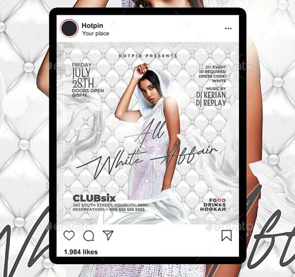 Sample White Party Flyer Templates