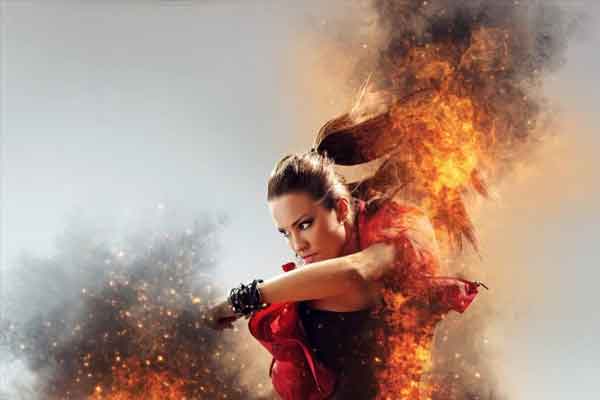 Sample Fire Photoshop Action
