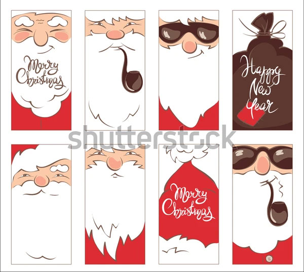 Santa Claus Christmas Labels