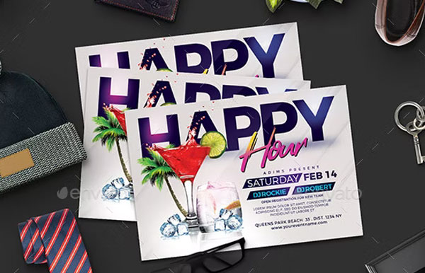 Saturday Happy Hour Flyer