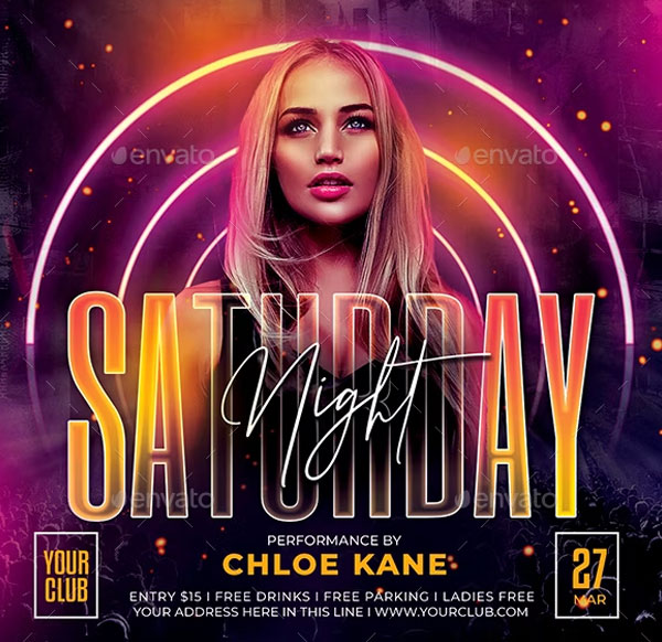 Saturday Late Night Flyer Template