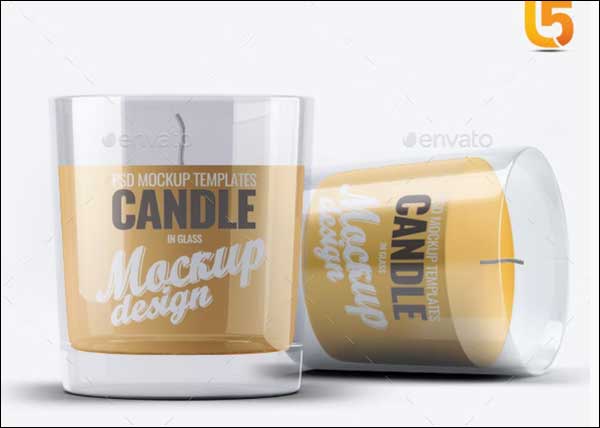 Scented Candle Mock-up PSD