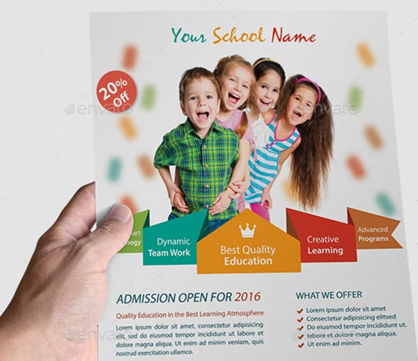 School Advertising Book Flyer Template