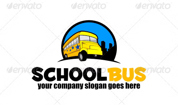 School Bus Logo Templates
