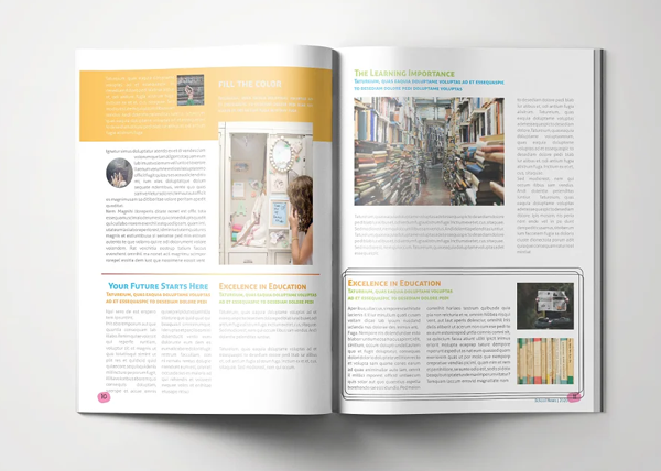 School Newsletter InDesign Template