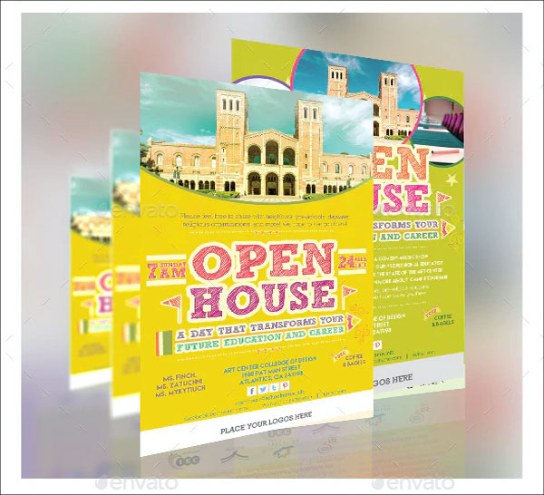 School Open House Online Class Flyer Template