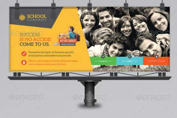 School Time Billboard Roll-Up Template