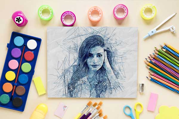 Scribble Sketch Photoshop Actions