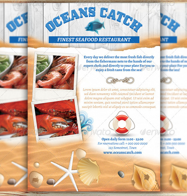 Seafood Restaurant Flyer Template