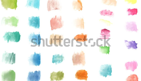 Set Of Abstract Watercolor Brushes