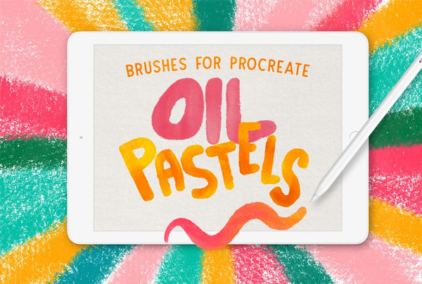 Set of  Oil Pastel Brushes