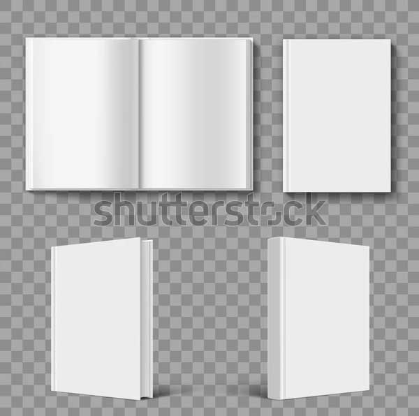 Set of Blank Book Cover Mockup Template