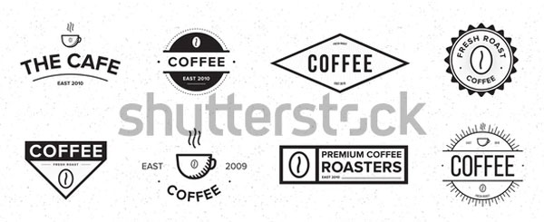 Set of Coffee Label Vector Templates