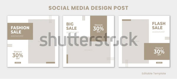 Set of Editable Social Media Instagram Design
