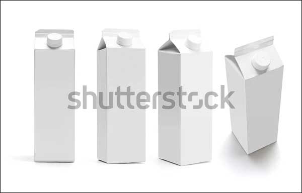 Set of Milk Boxes Mockup Set