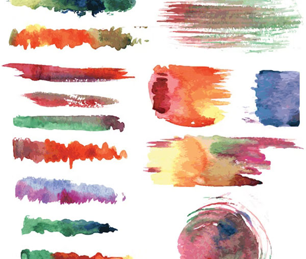 Set of Vector Watercolor Brushes