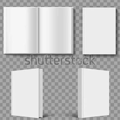 Set of Blank Book Cover Template