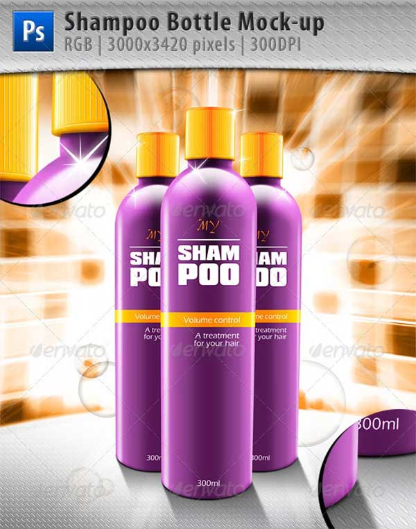 Shampoo Bottle Mock-up Template