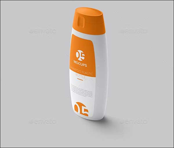 Shampoo Plastic Bottle Mock-ups Template