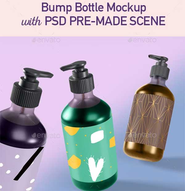 Shampoo Pump Bottle Mockup
