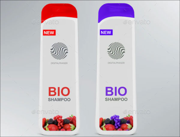 Shampoo Shower Gel Bottle Mockup Template