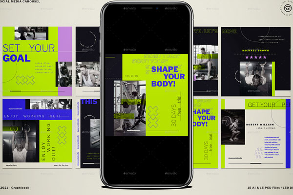 Shape Your Body Gym Instagram Banners