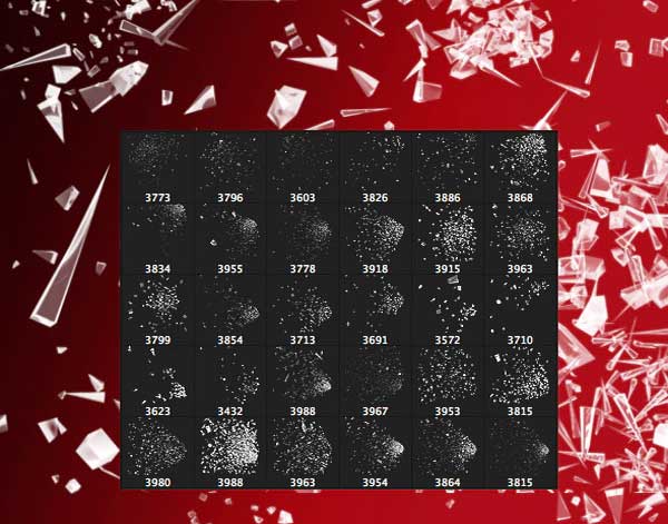 Shattered Broken Glass Brushes