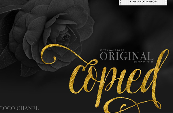 Shimmery Gold Styles for Photoshop