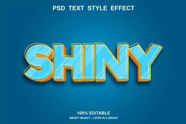 Shiny Photoshop Text Effects Editable
