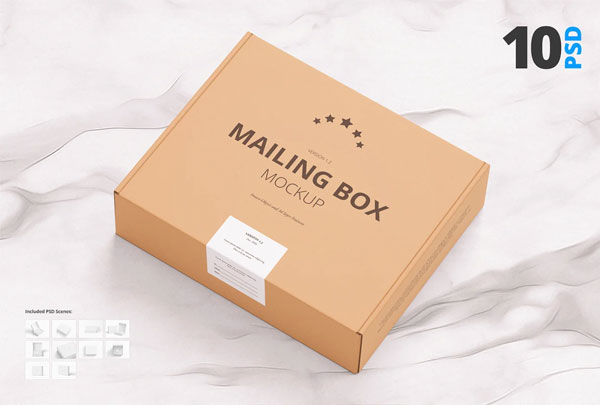 31+ Mailing Box Mockups | Free & Premium PSD Mockups