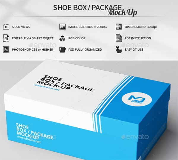 Shoe Box & Package Mock-Up