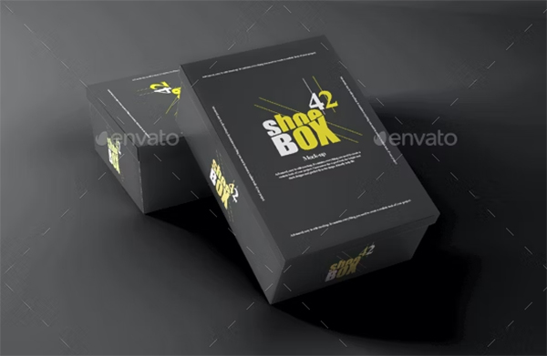 Shoe Box Photoshop PSD Mock-up