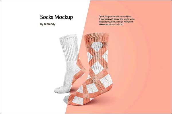 Shoe Socks Mockup