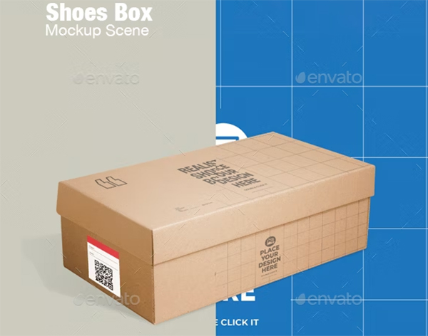 Shoes Box PSD Mockup