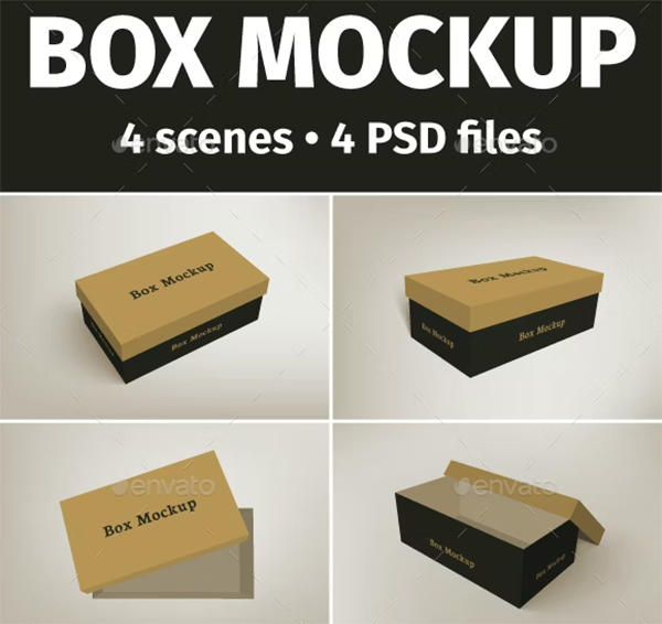 Shoes Packaging Box Mockup