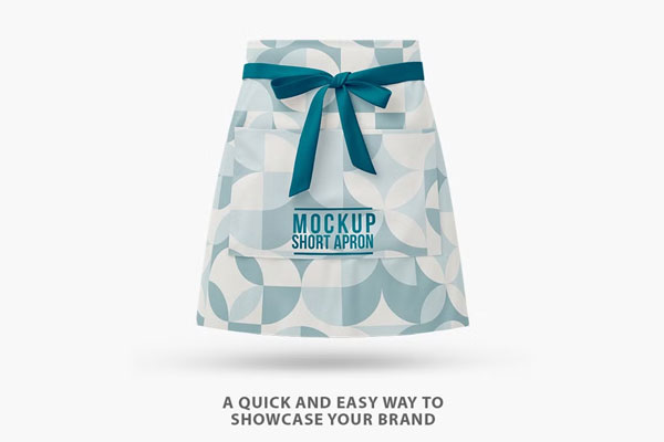 Short Apron Mockup PSD