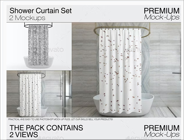 Shower Curtain Mockup Pack
