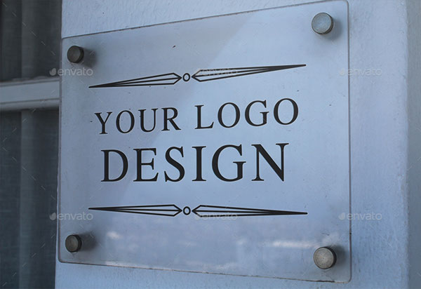 Signage Glass Logo Mock-ups