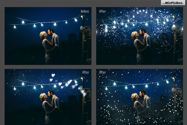 Silver Color Lights Photo Actions