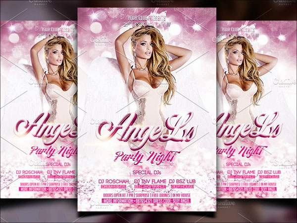 Simple Angel Wings Party Flyer