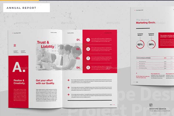Simple Annual Report Editable Template