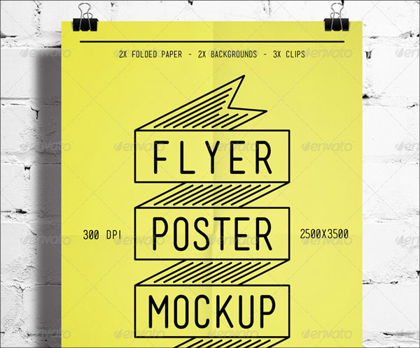 Simple Awesome Folded Flyers Mockups Template