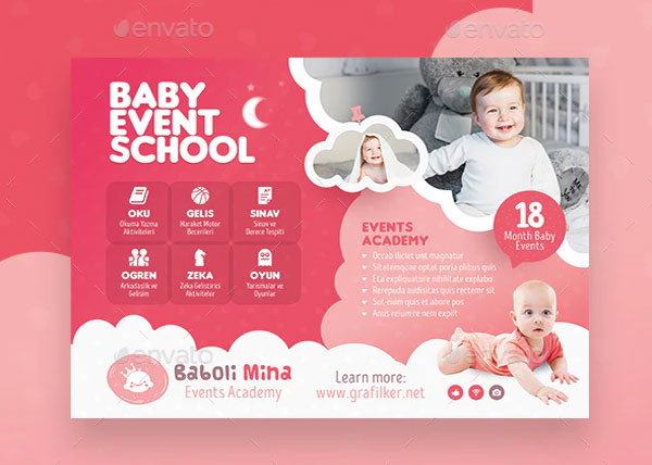 Simple Baby Event Flyer Template