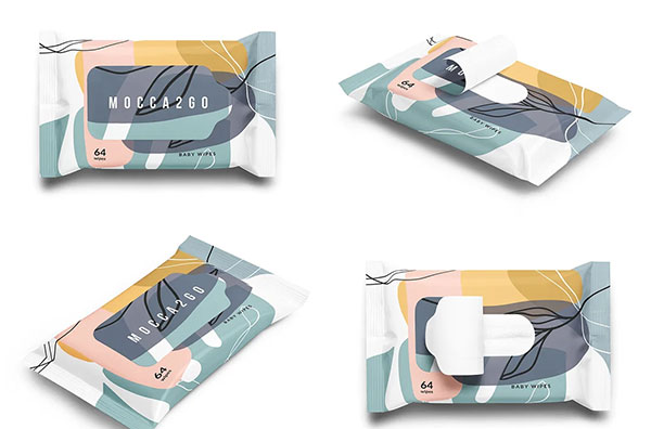 Simple Baby Wet Wipes Mockups