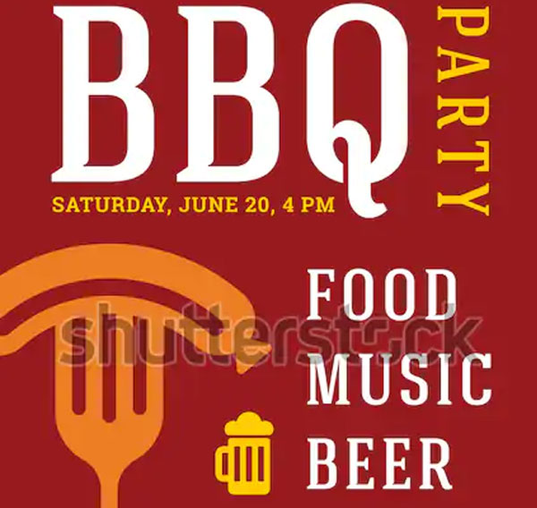 Simple Barbecue Party Flyer Template