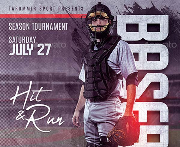 Simple Baseball Flyer Design Template