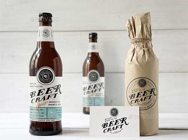 Simple Beer Bottle Mockups