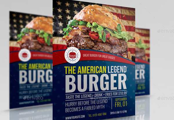 Simple Burger Restaurant Flyer Template