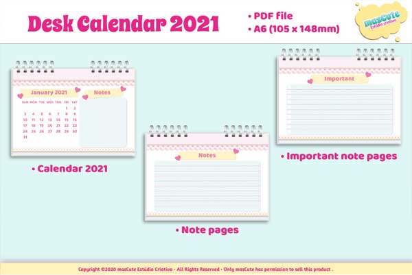 Simple Calendar Template 2019